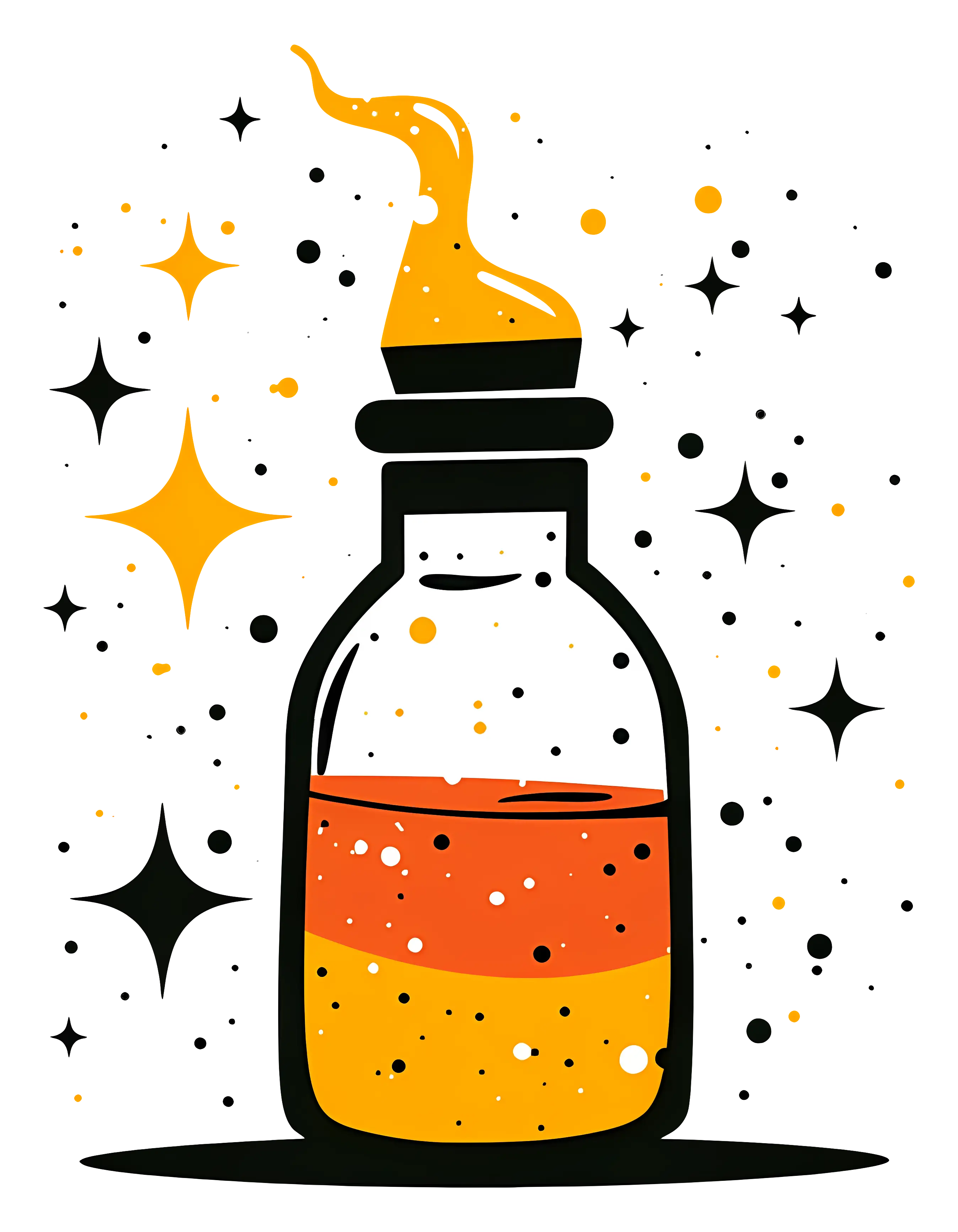 Magical Potion Bottle Illustration