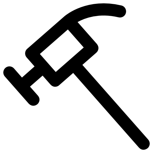 Black Pickaxe Icon for Mining