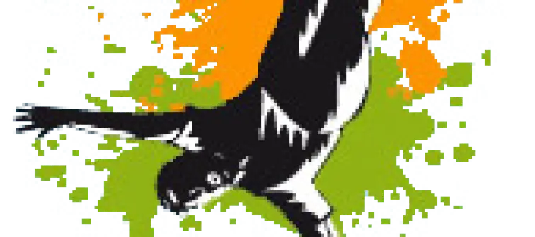 Parkour Silhouette with Graffiti Background