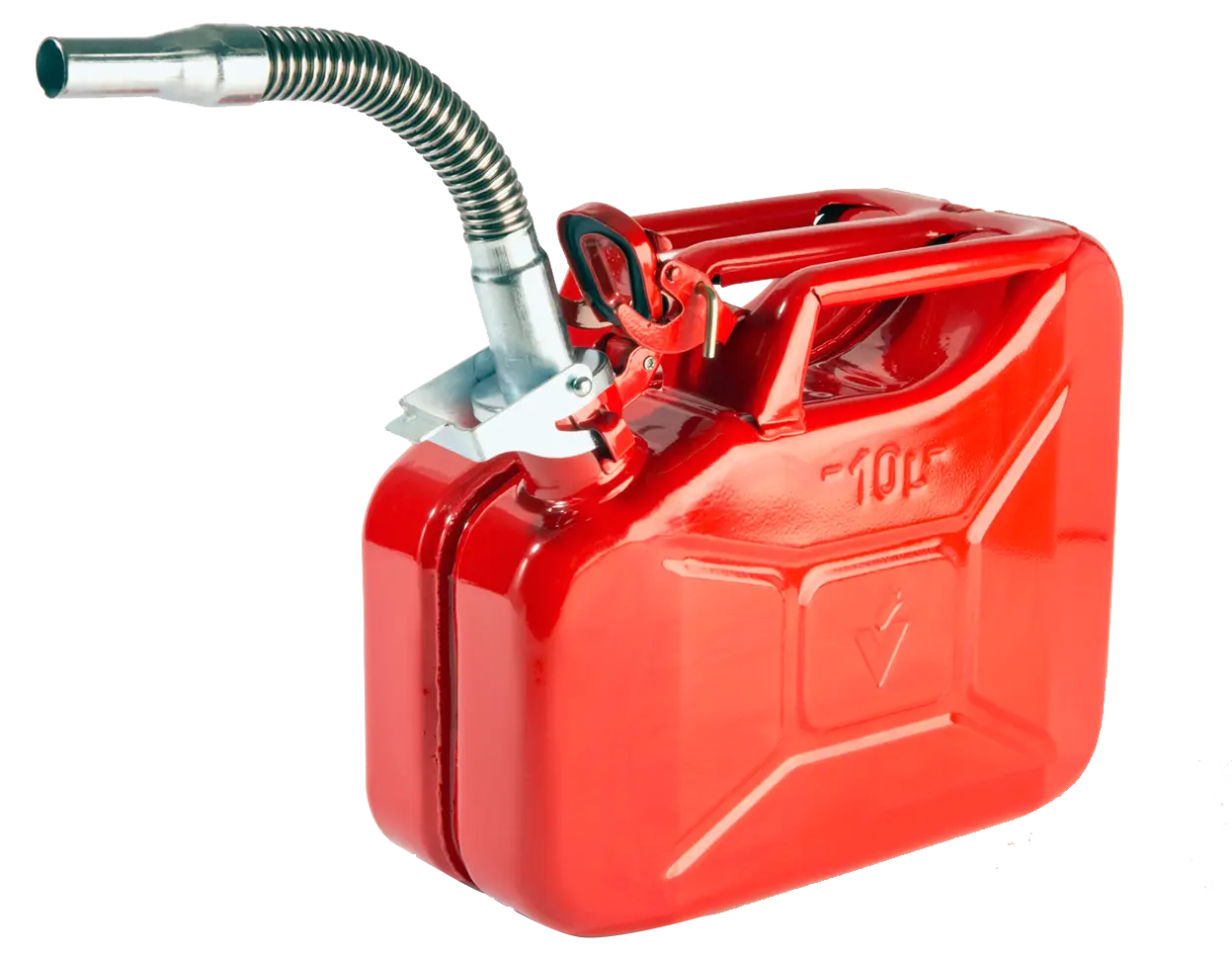 Red Gas Can with Spout