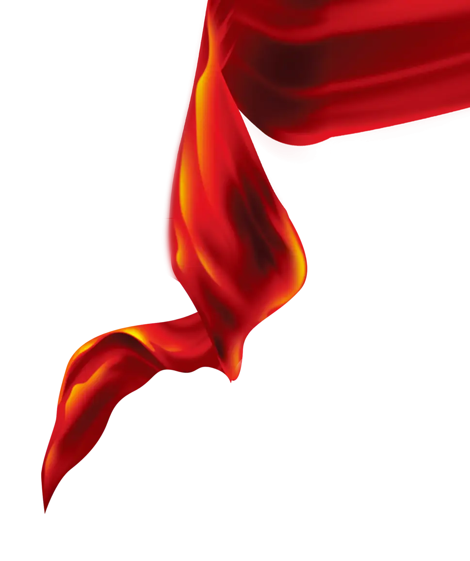 Flowing Red Ribbon with Elegant Design