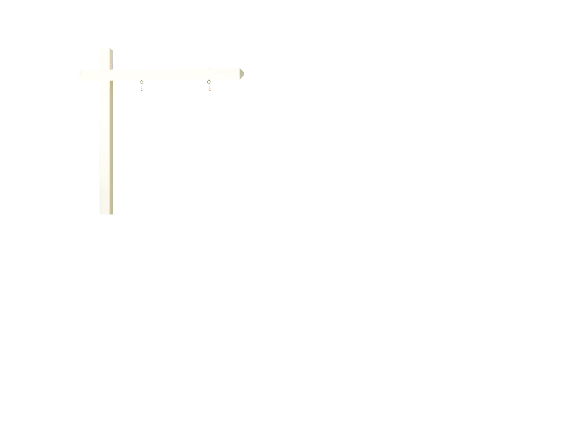 Minimal White Cross Line Symbol