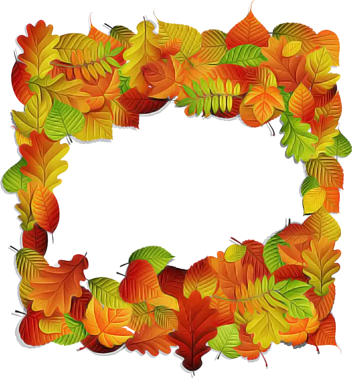 Colorful Autumn Leaves Frame Illustration