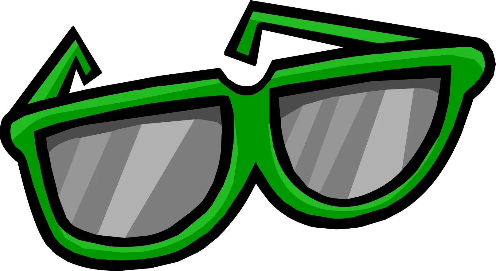Green Cartoon Sunglasses Illustration