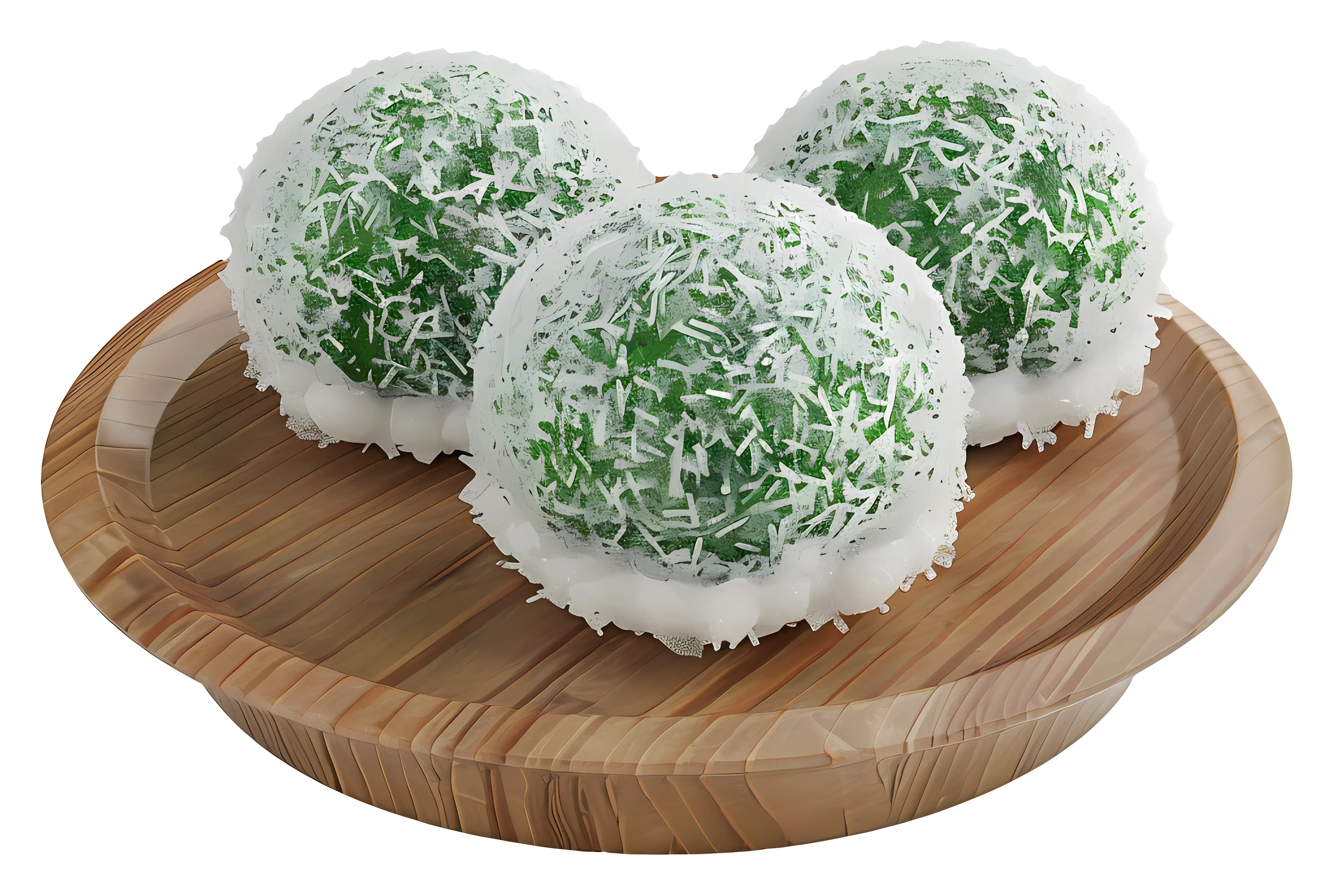 Green Dessert Balls with Coconut