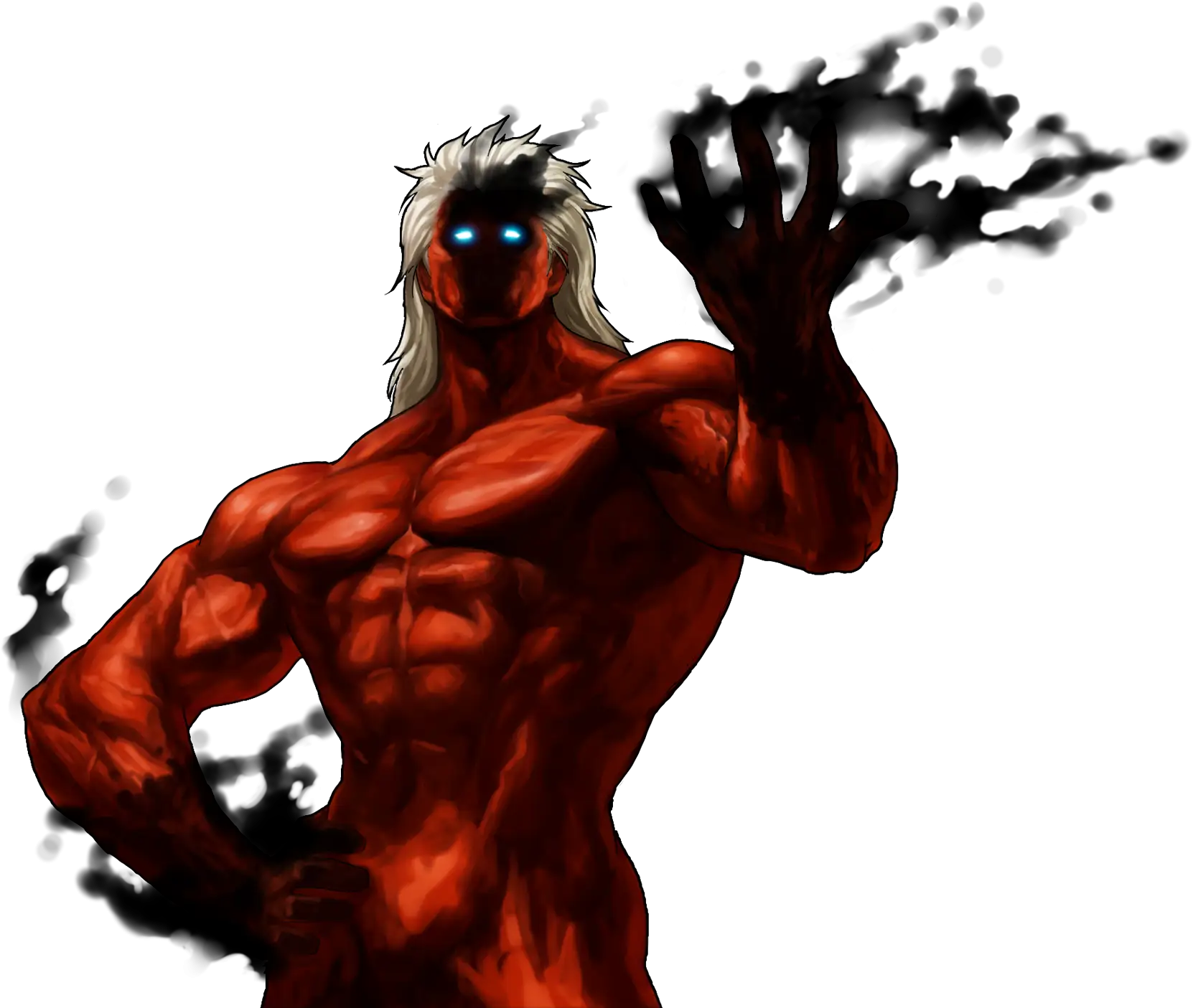 Red Muscular Fantasy Character