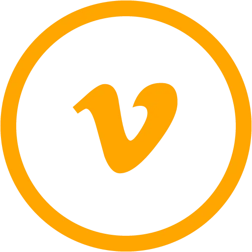 Yellow Vimeo Logo in Circular Design