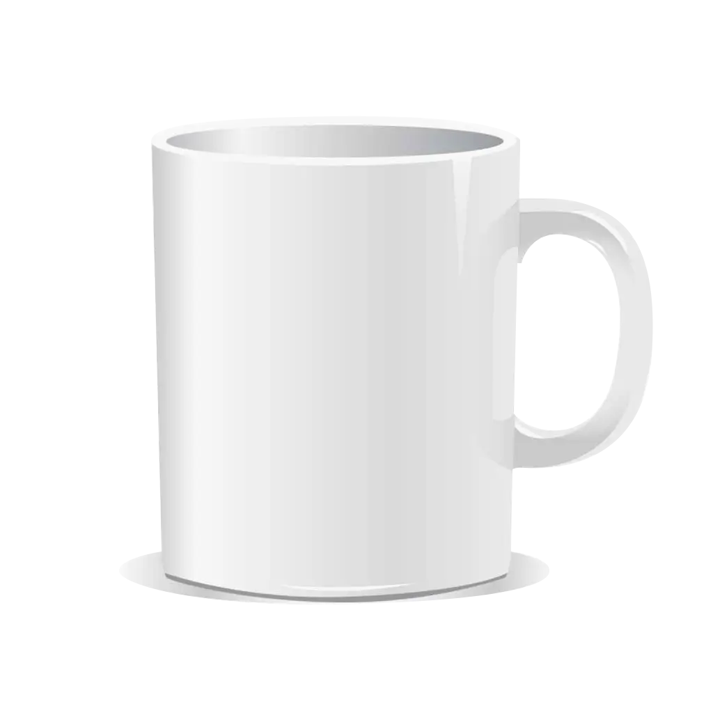 Plain White Ceramic Mug Design