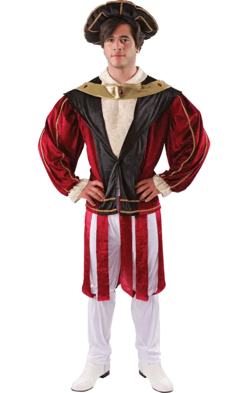 Red Renaissance Costume with Unique Design