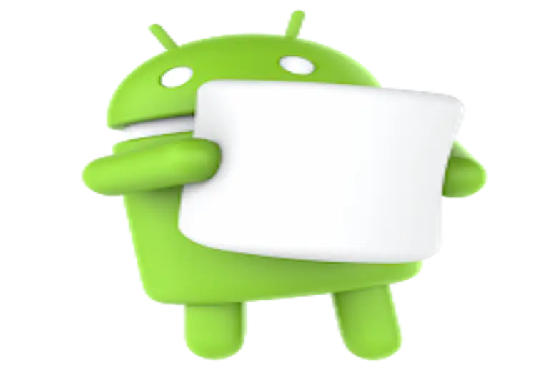 Green Android Mascot Holding Marshmallow