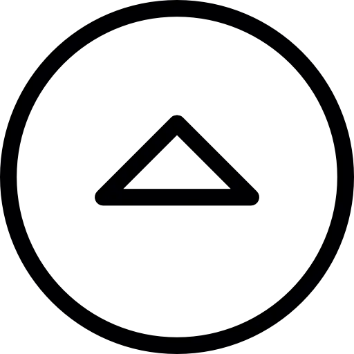 Upward Triangle in Circle Outline