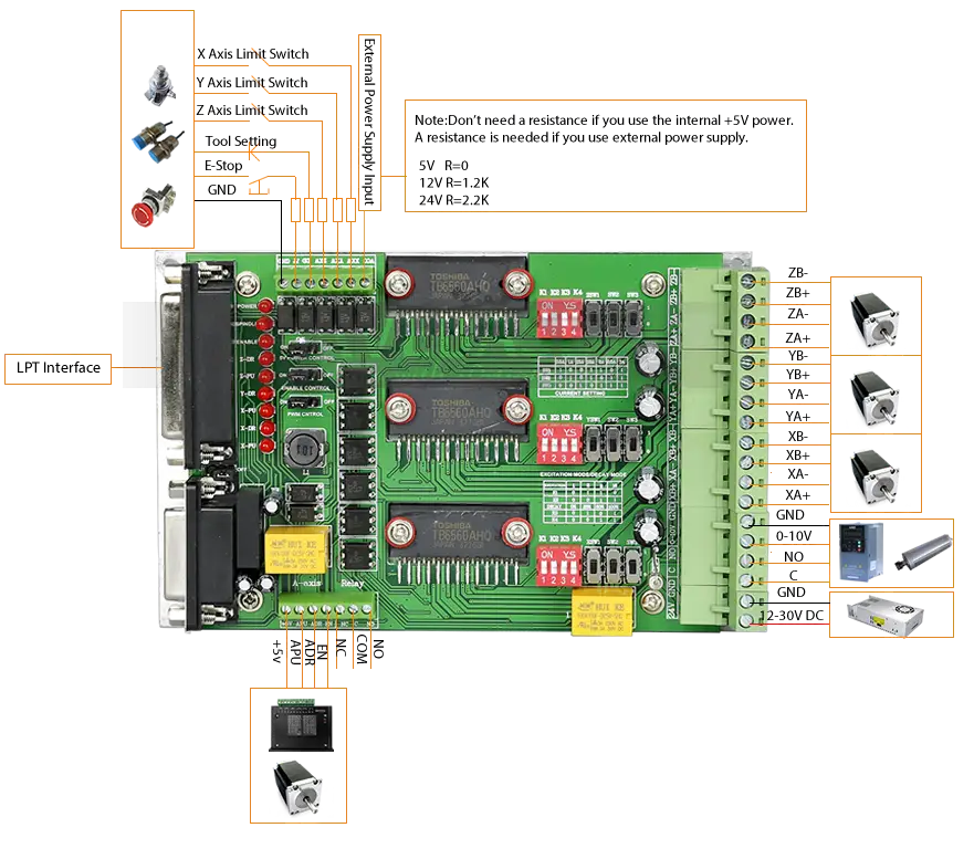 Detailed Circuit Board Diagram
