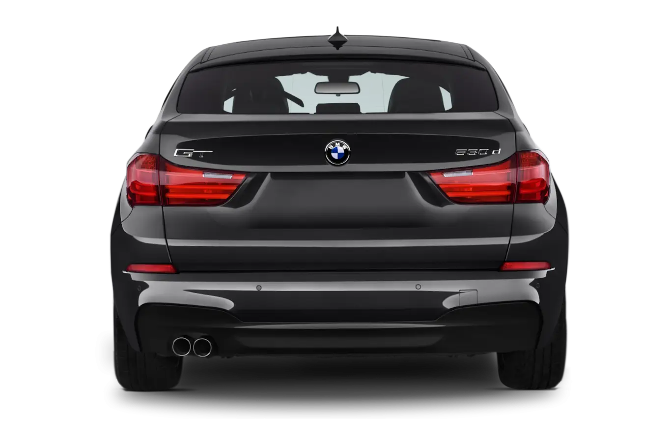 Black Car Back View Featuring Sleek Design