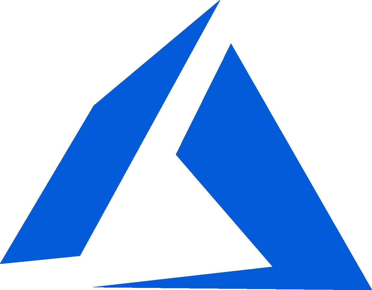 Blue Triangular Geometric Logo Design