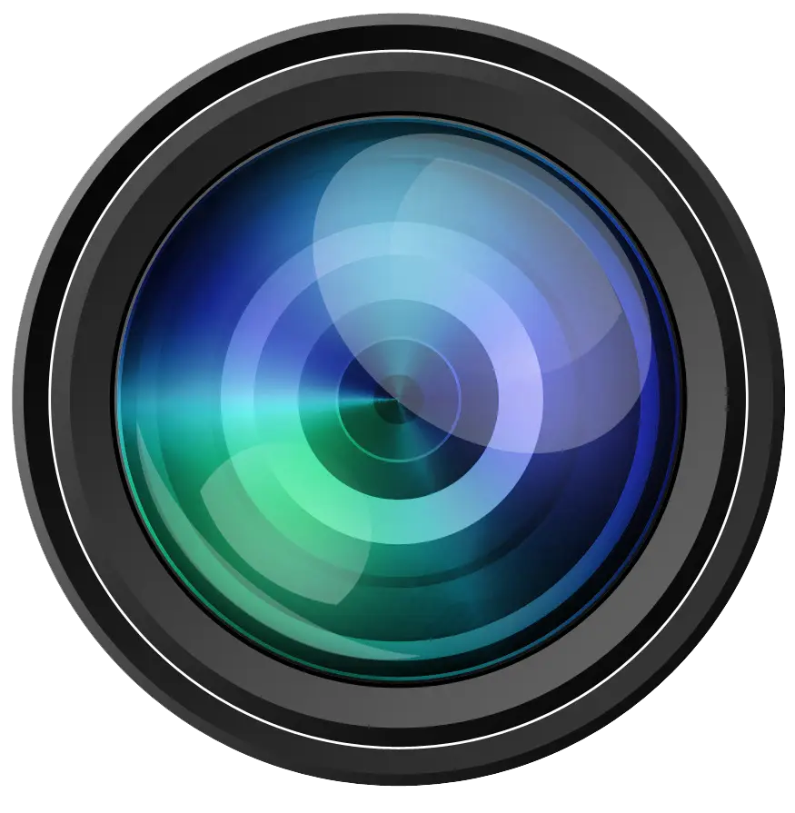 Detailed Camera Lens with Optical Reflection