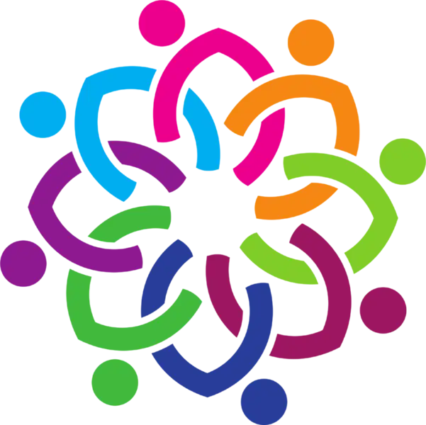 Colorful Symbol for Teamwork and Unity
