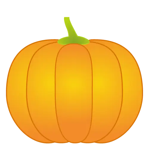 Bright Orange Pumpkin Illustration