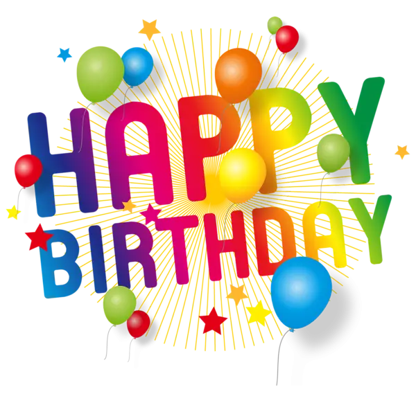 Colorful &#039;Happy Birthday&#039; Design with Balloons