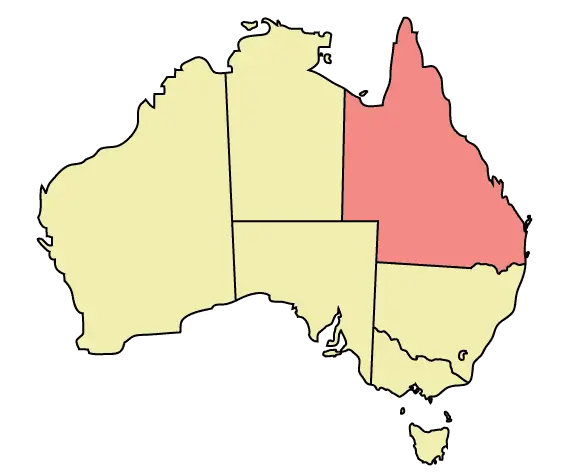 Outline and Region Illustration of Australia Map