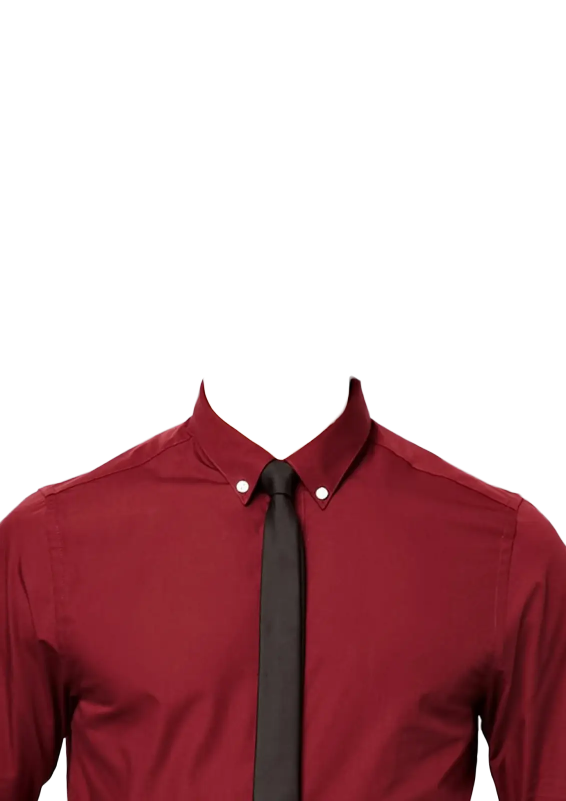 Formal Red Shirt with Black Tie