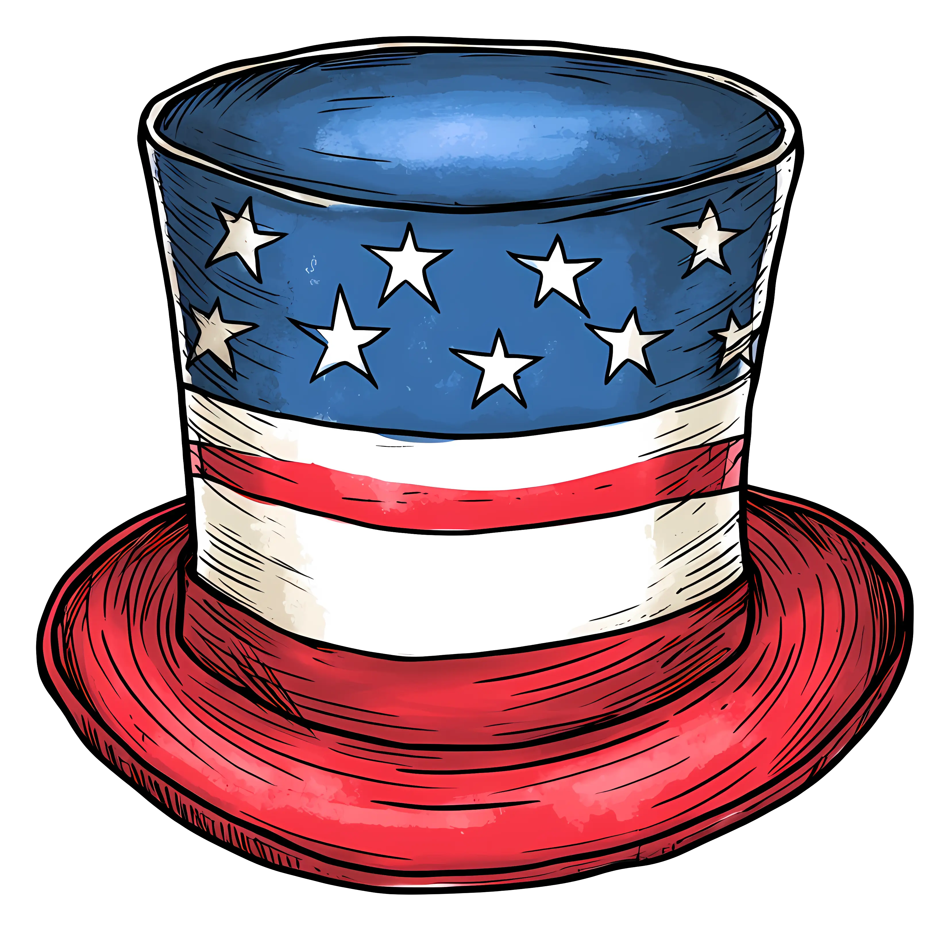 Classic Patriotic Hat with Stars and Stripes