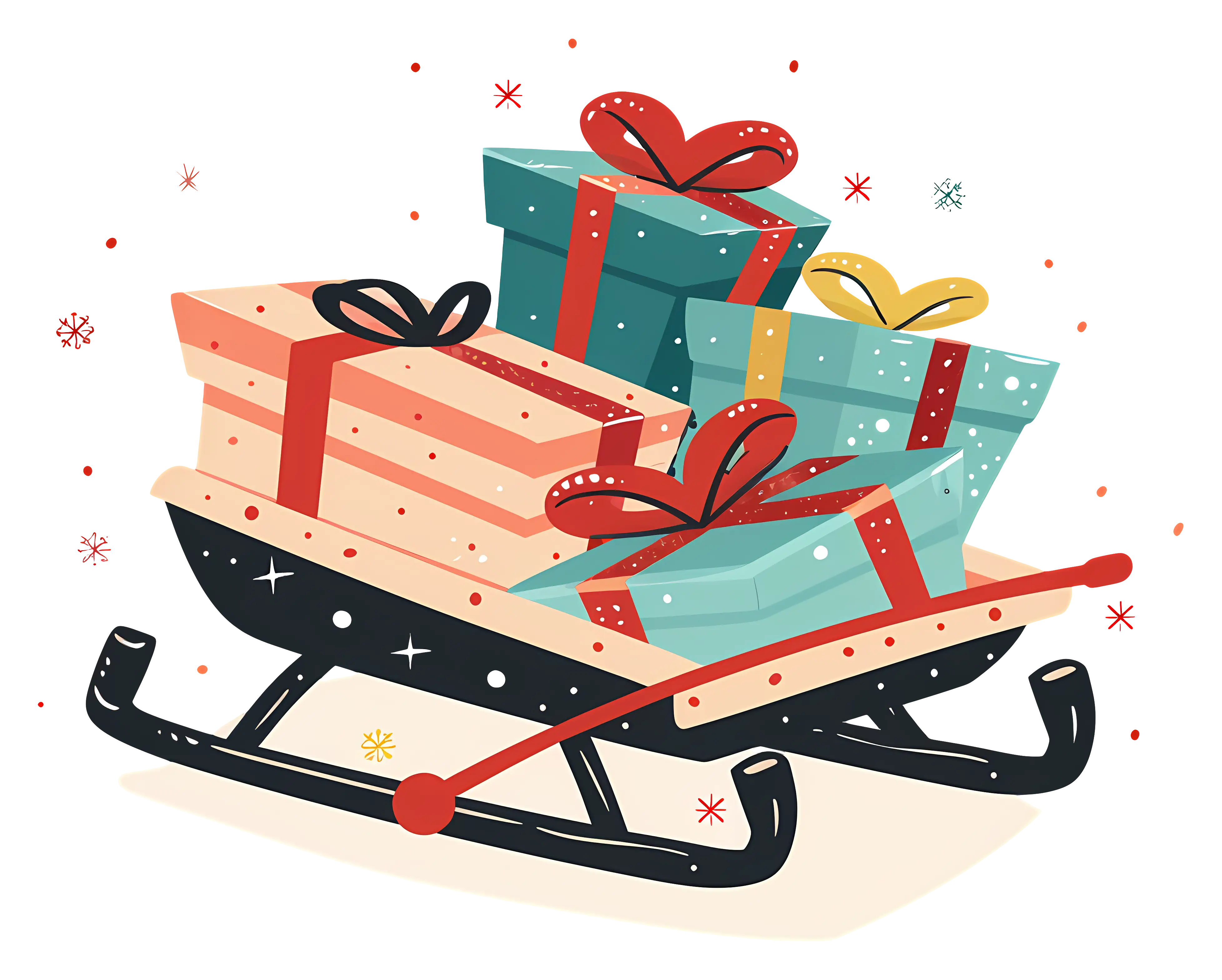 Sleigh with Christmas Gifts