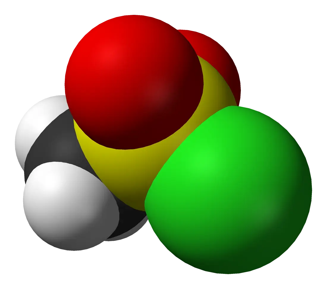 3D Model of Colored Molecular Structure