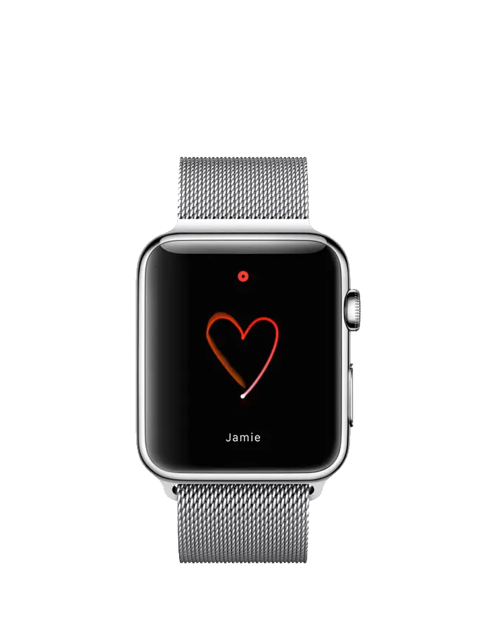 Modern Smartwatch with Heart Display