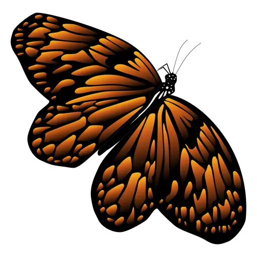 Vivid Butterfly Illustration in Abstract Style