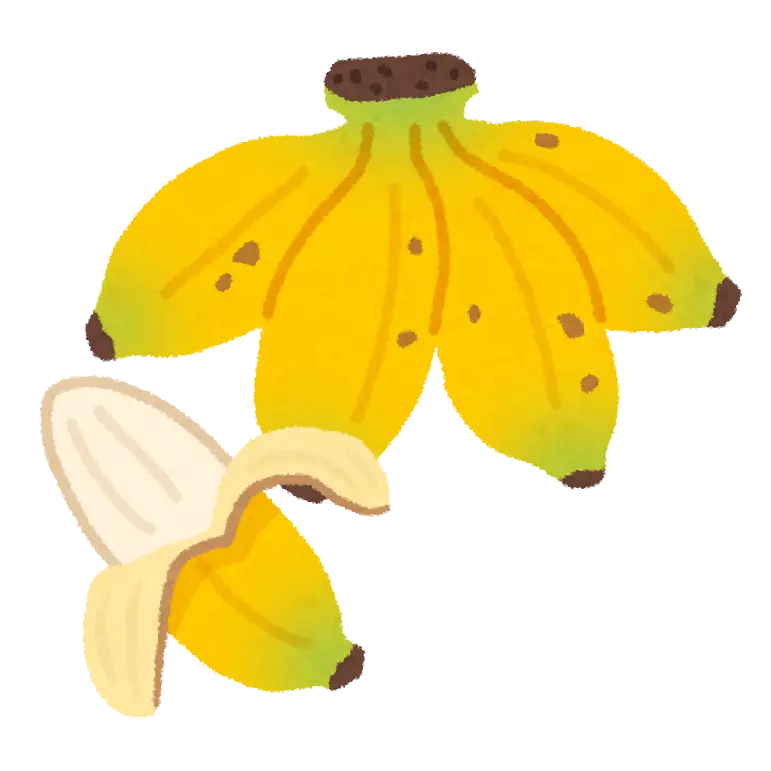 Cute Yellow Banana Illustration
