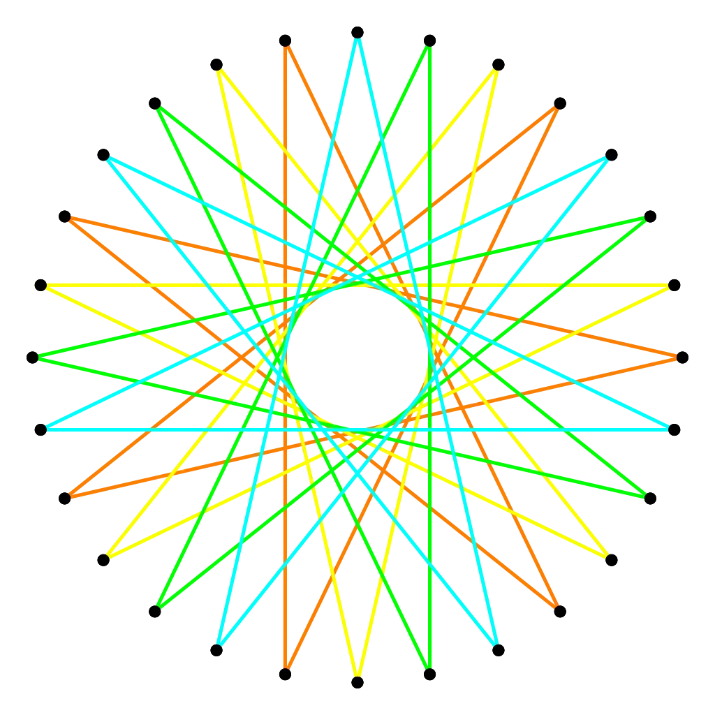 Colorful Geometric Spirograph Design