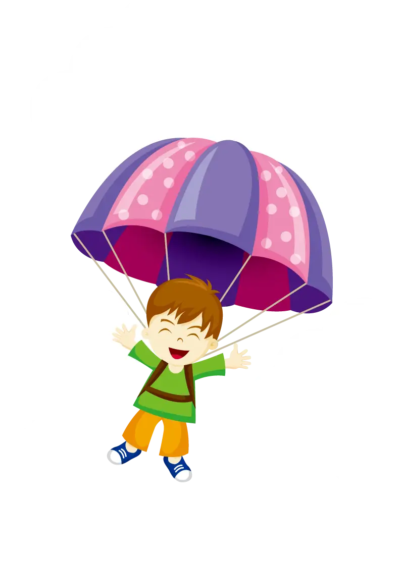 Parachuting Boy in the Sky
