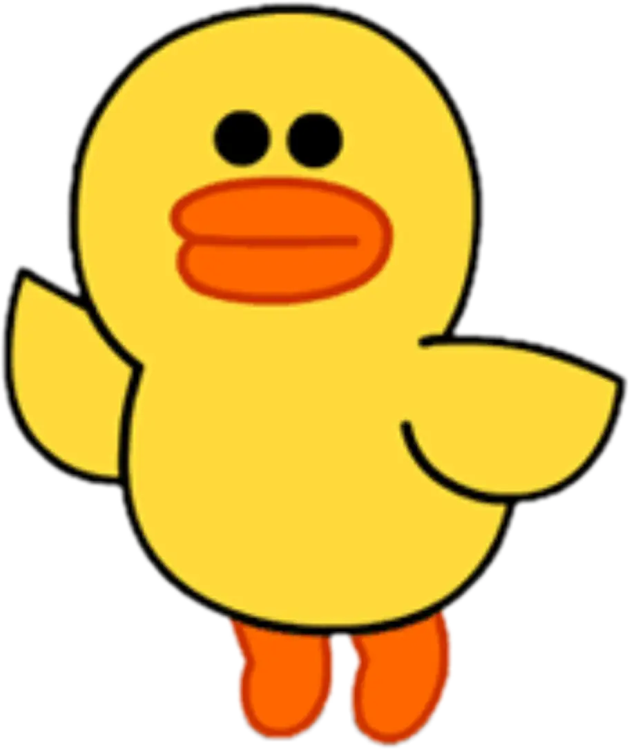 Cute Yellow Cartoon Duck