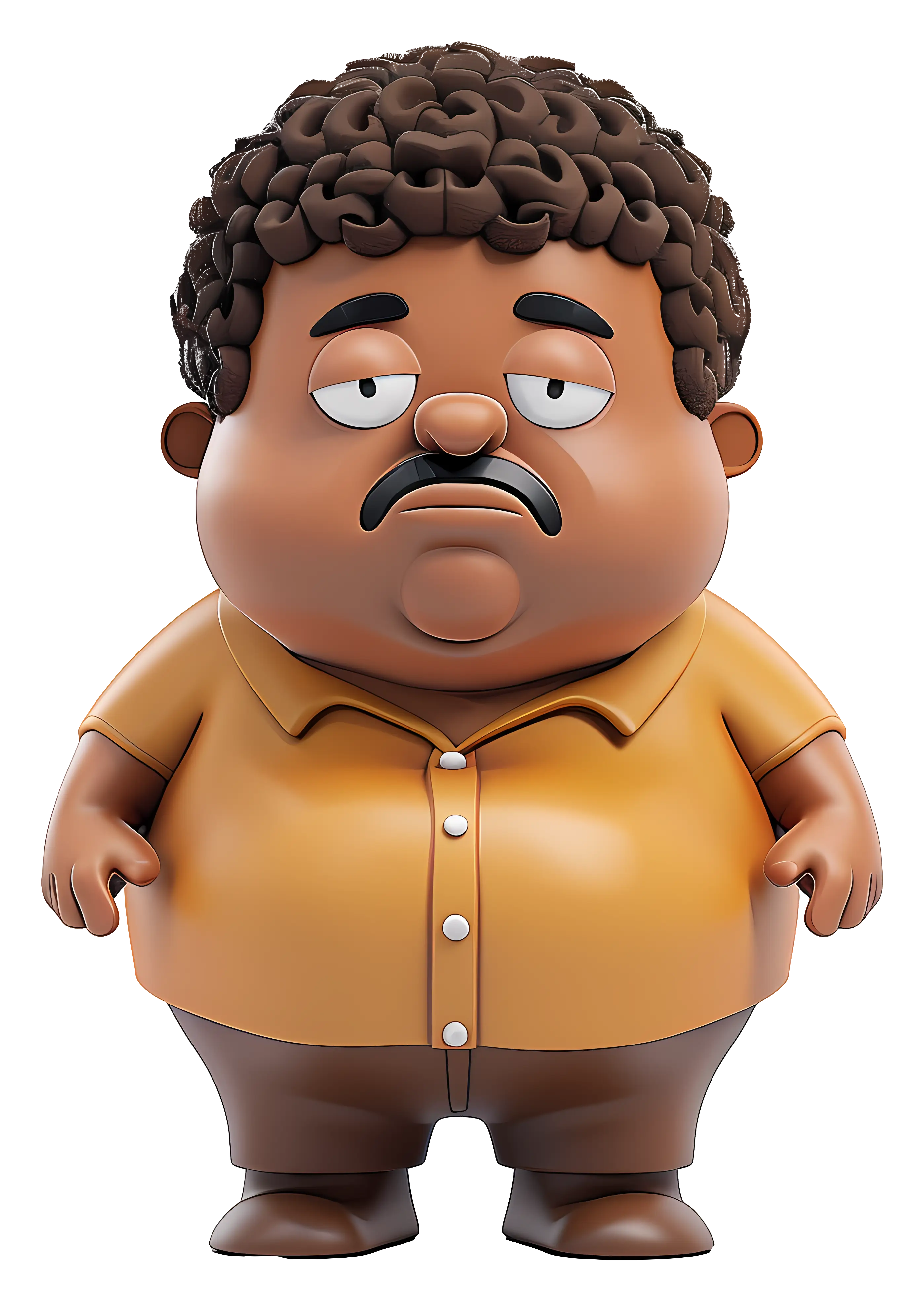 Cartoon Man with Mustache