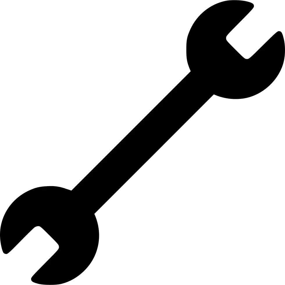 Black Wrench Icon for Repairs