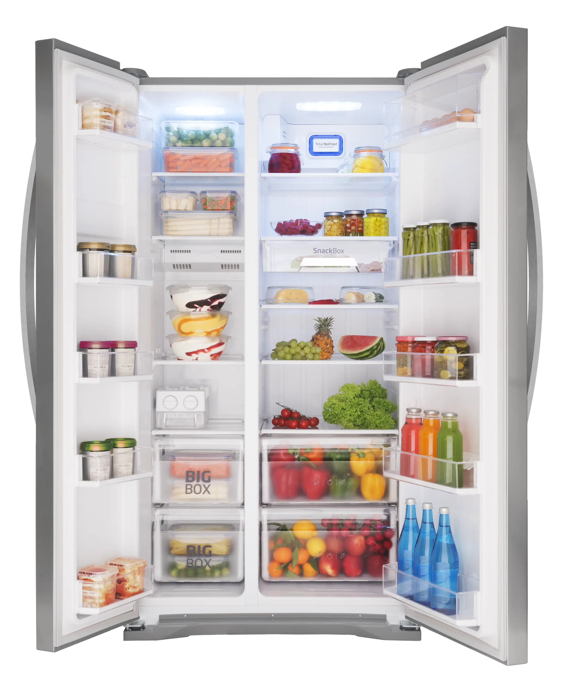 Refrigerator with Neatly Organized Food