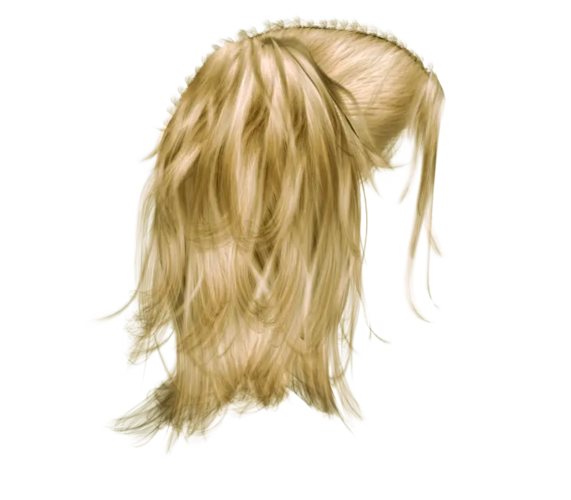 Blonde Hair Illustration with Natural Flow