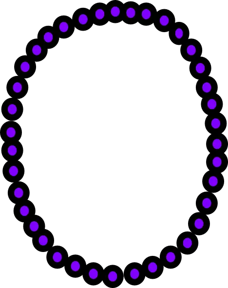 Purple Beaded Necklace in Simple Design