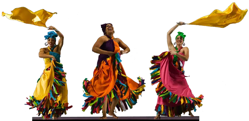 Colorful Dancers in Traditional Costumes