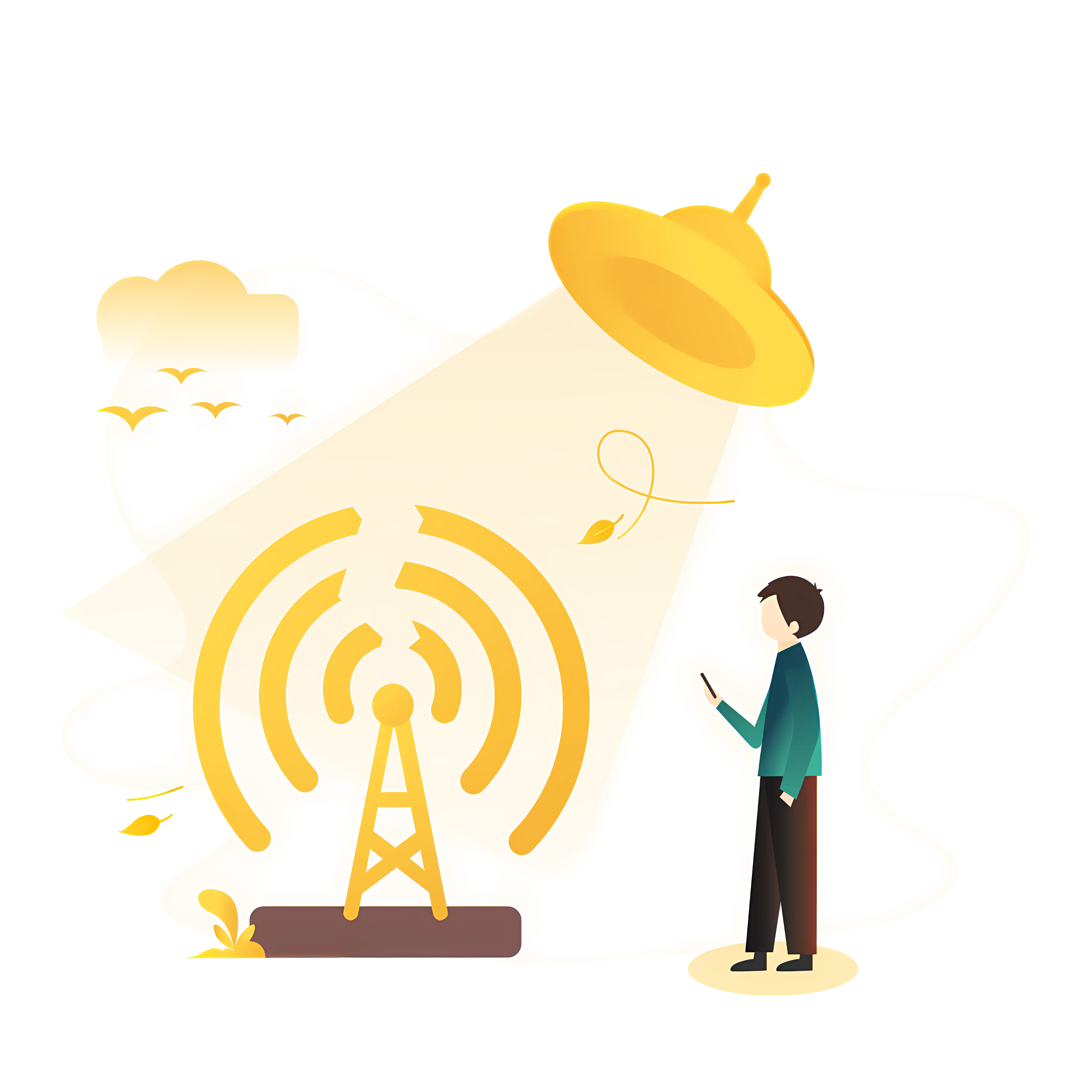 WiFi Signal with Person and Antenna