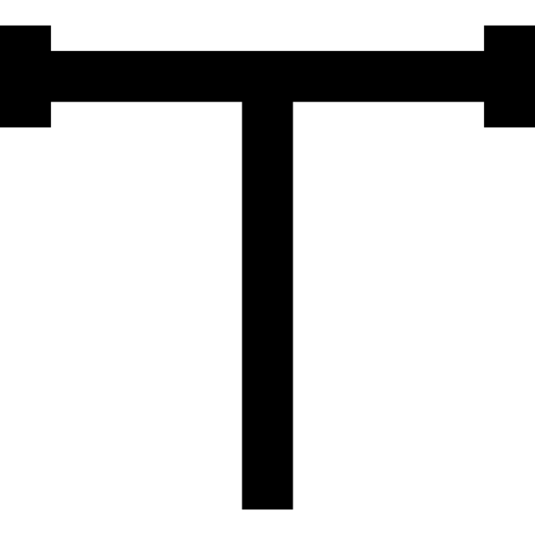 Black Capital T Symbol