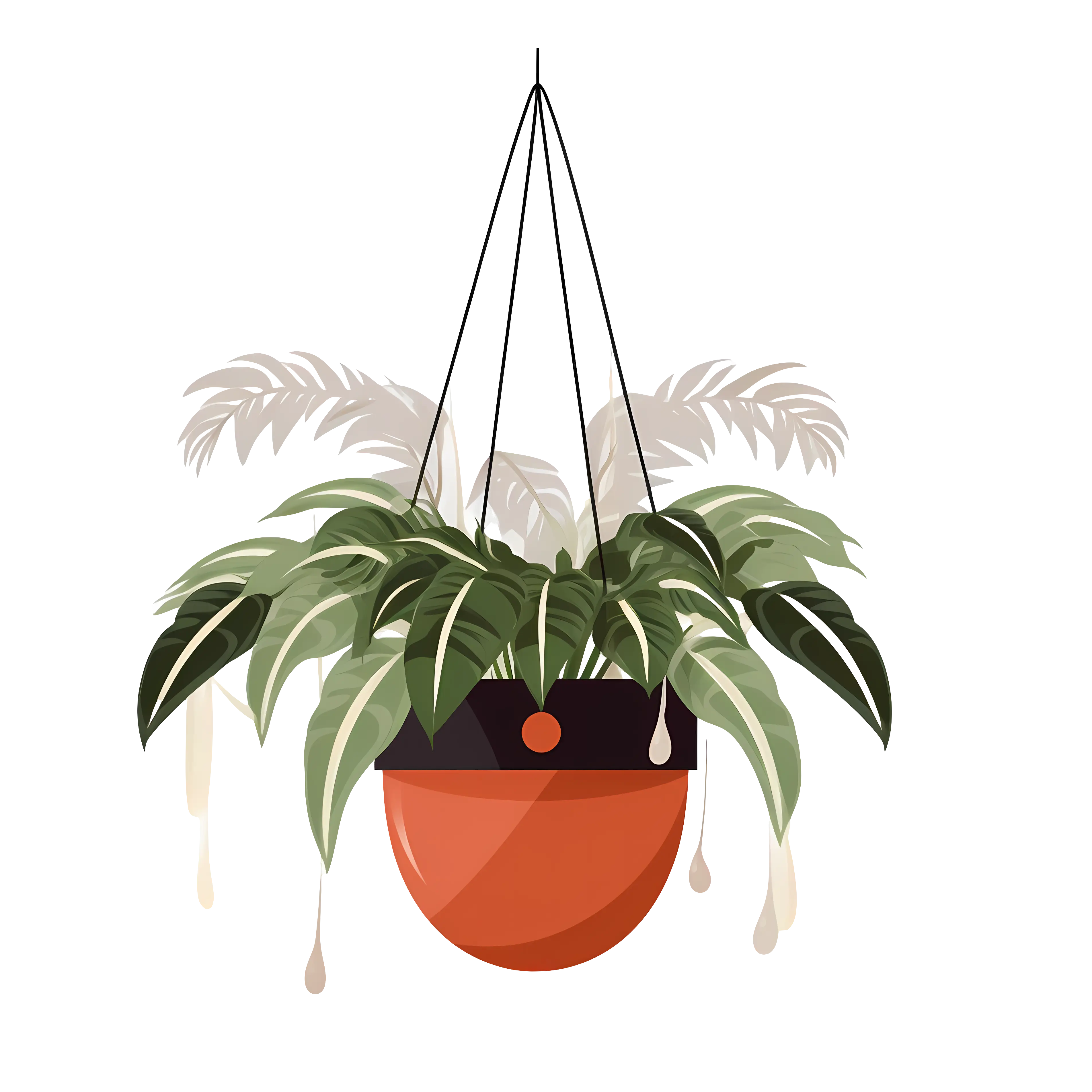 Hanging Plant in Modern Pot for Home Decor