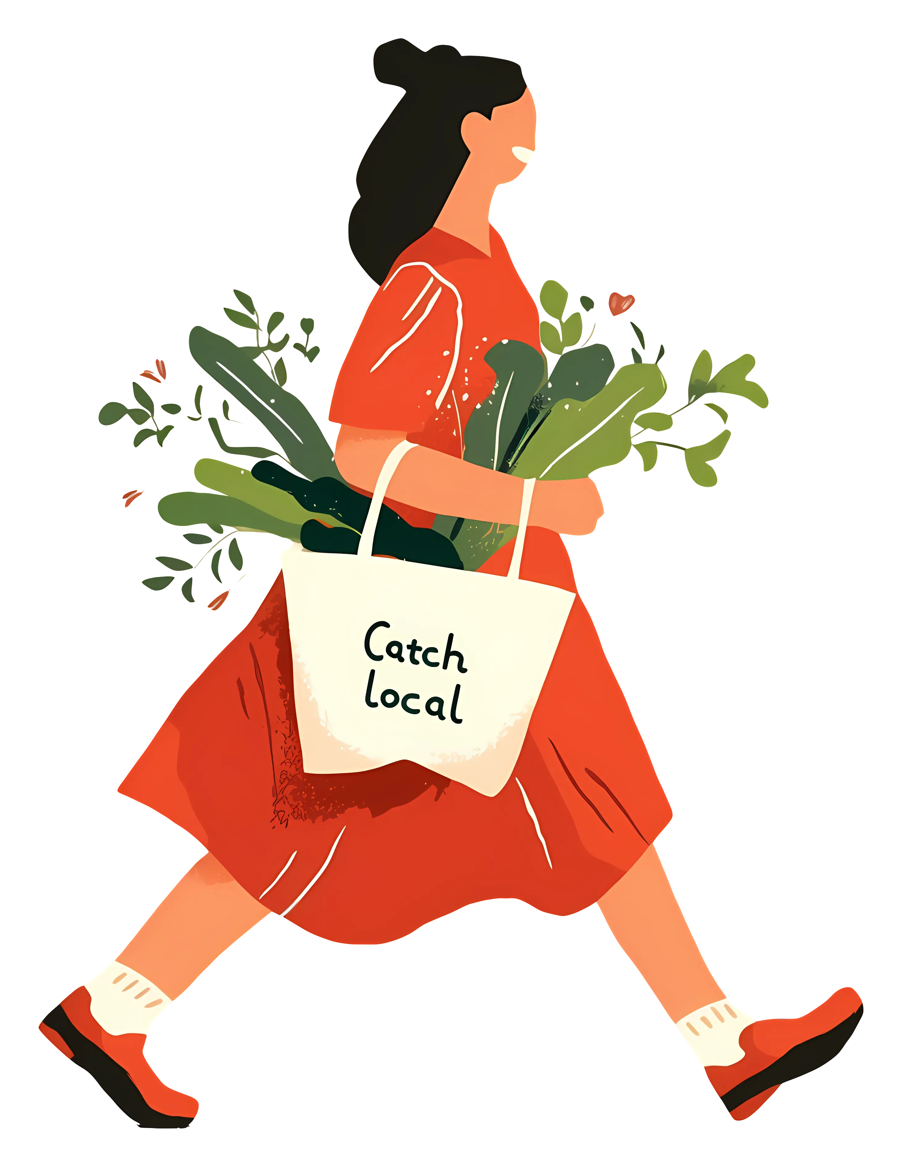 Woman Carrying Groceries