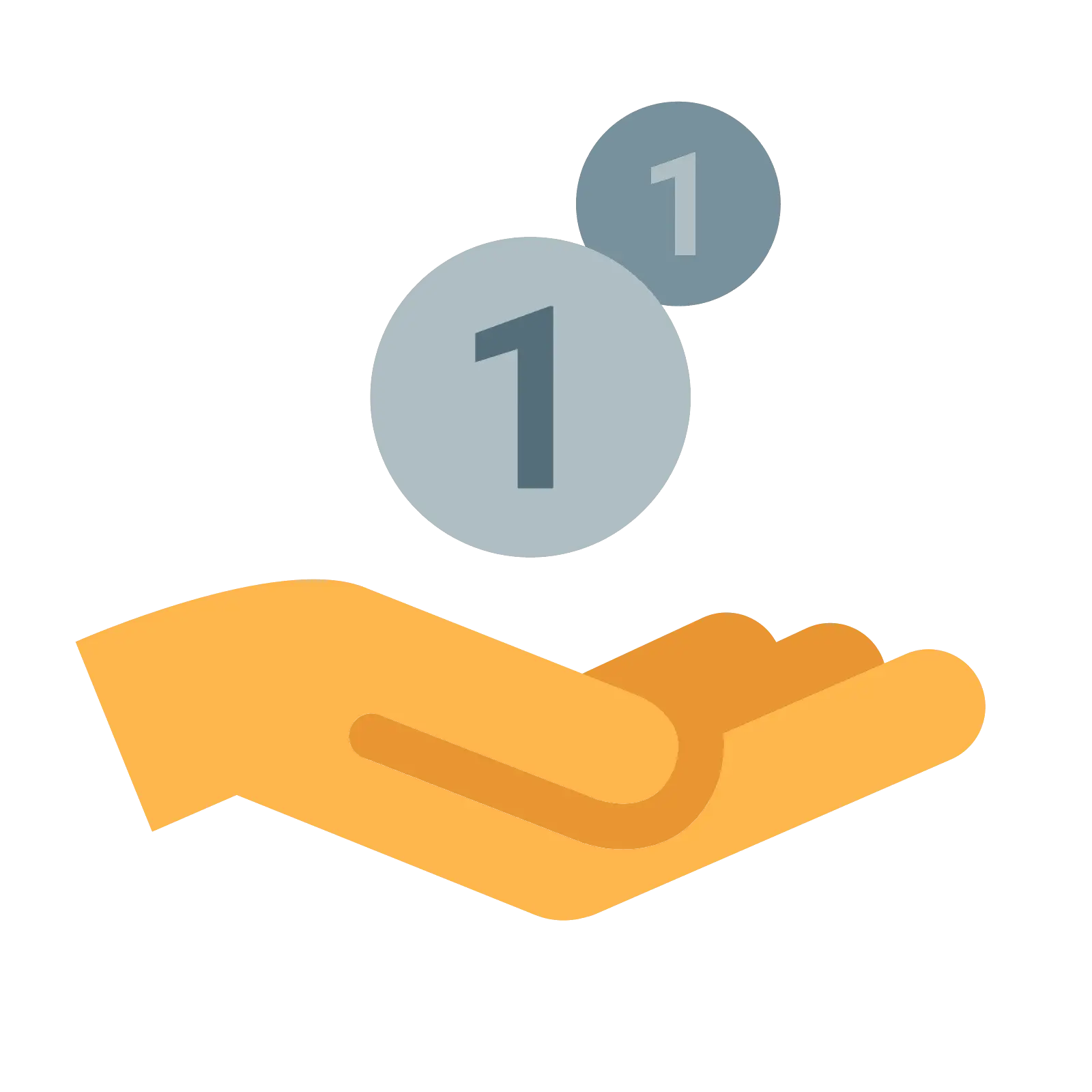 Hand Holding Coins Icon