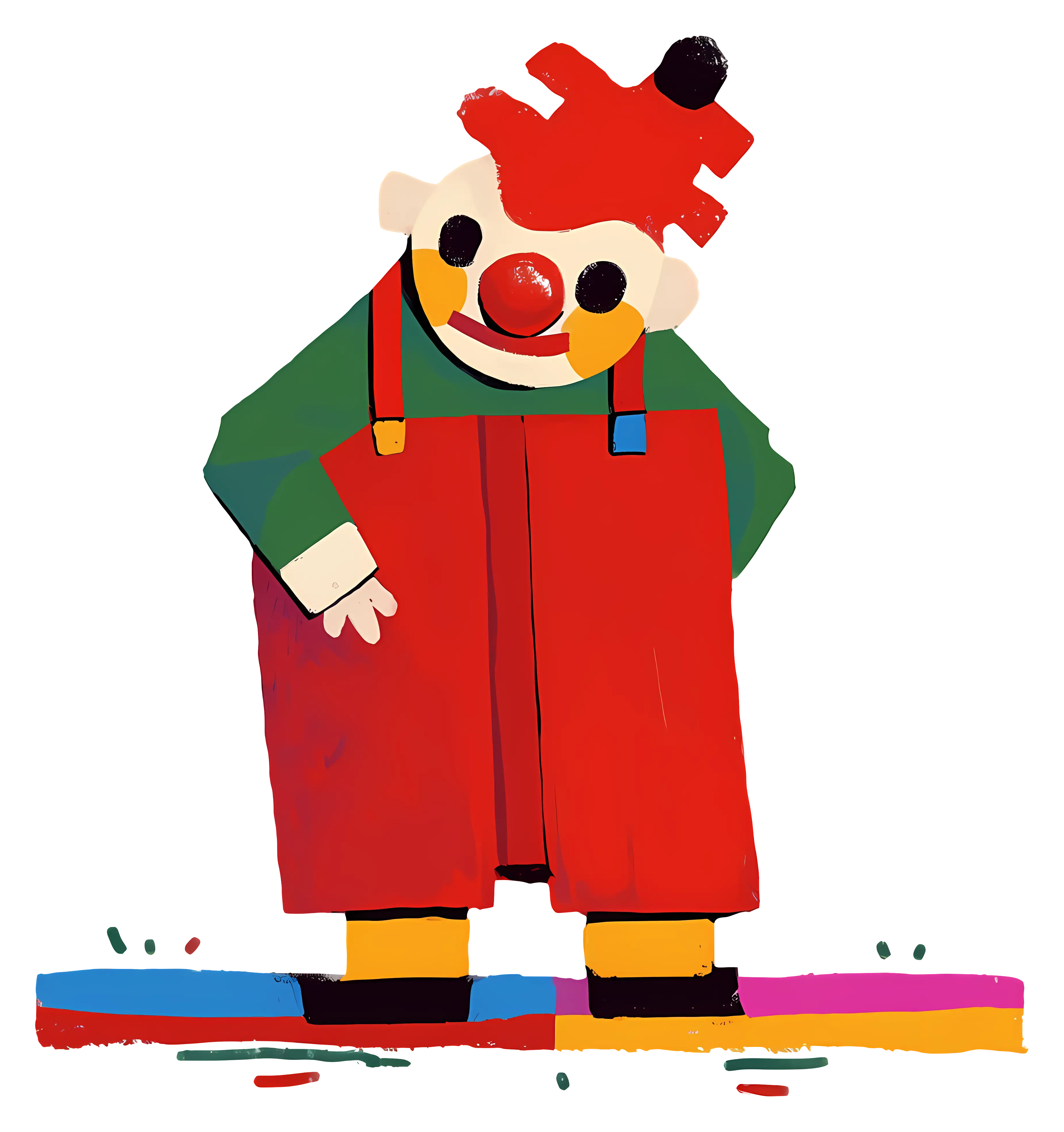 Colorful Clown Character Illustration