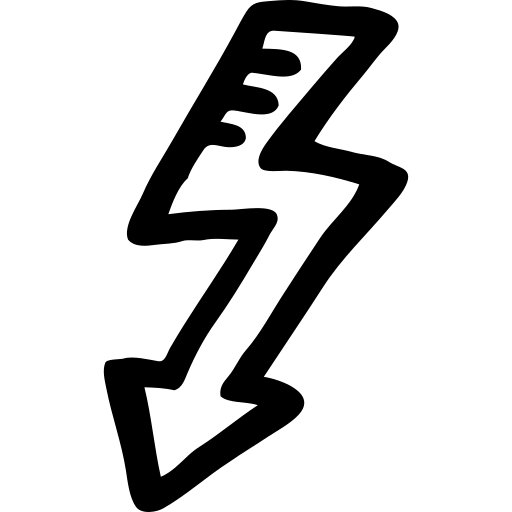 Black Lightning Bolt Symbol