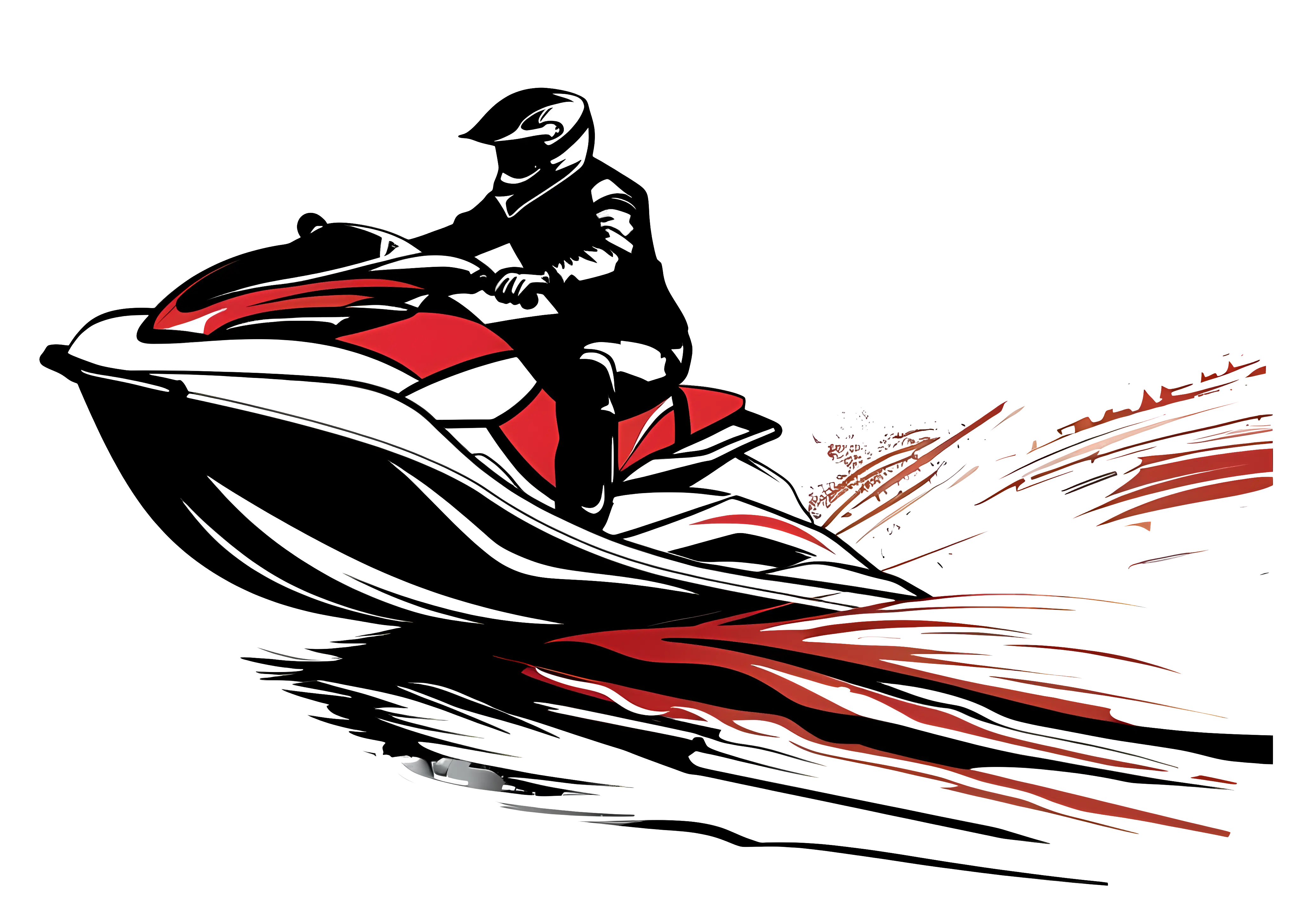 Jet Ski Rider Making a Splash