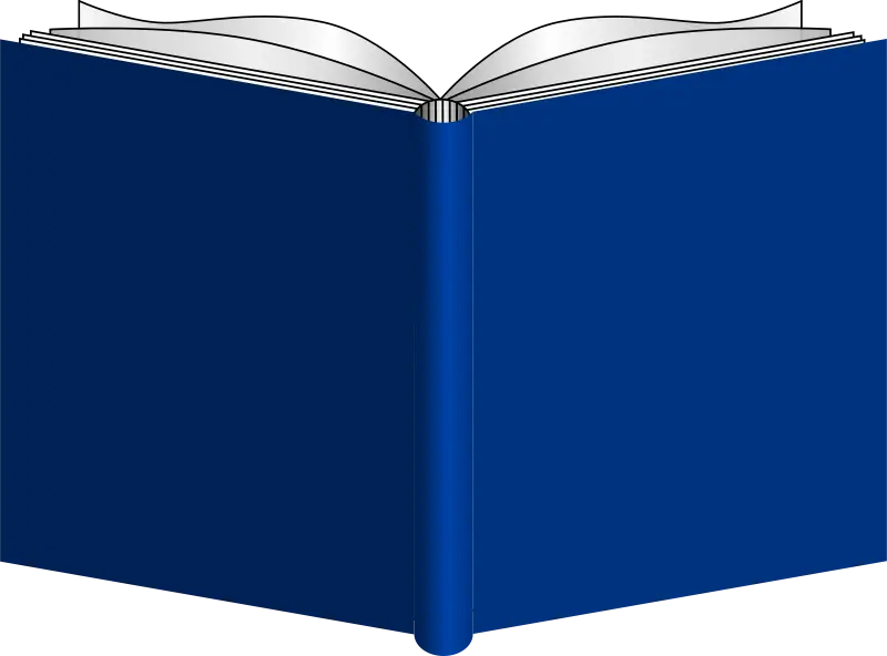 Blue Hardcover Book Illustration