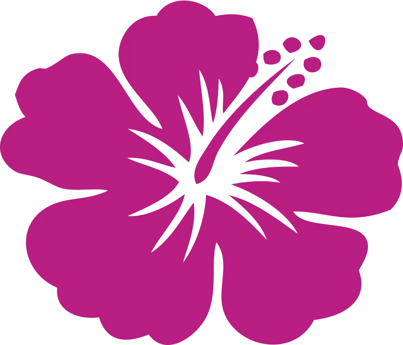 Hibiscus Flower Silhouette Design