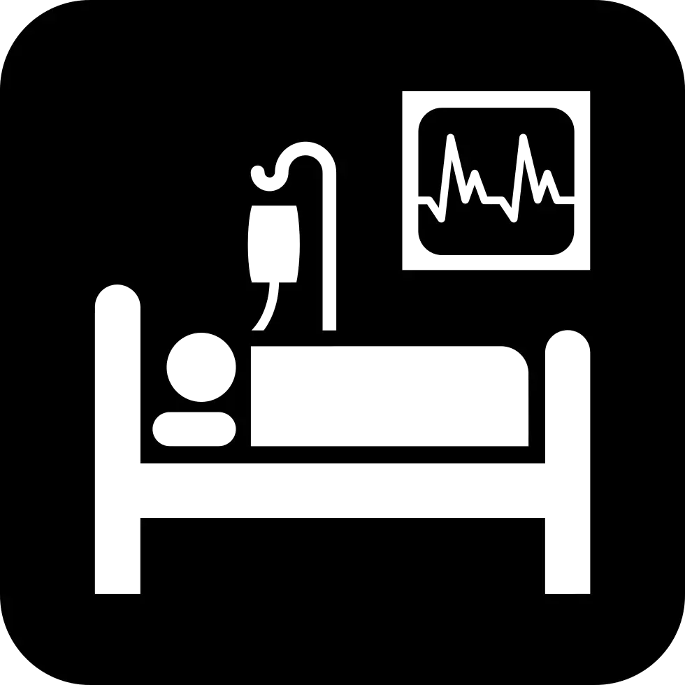 Hospital Bed with Patient